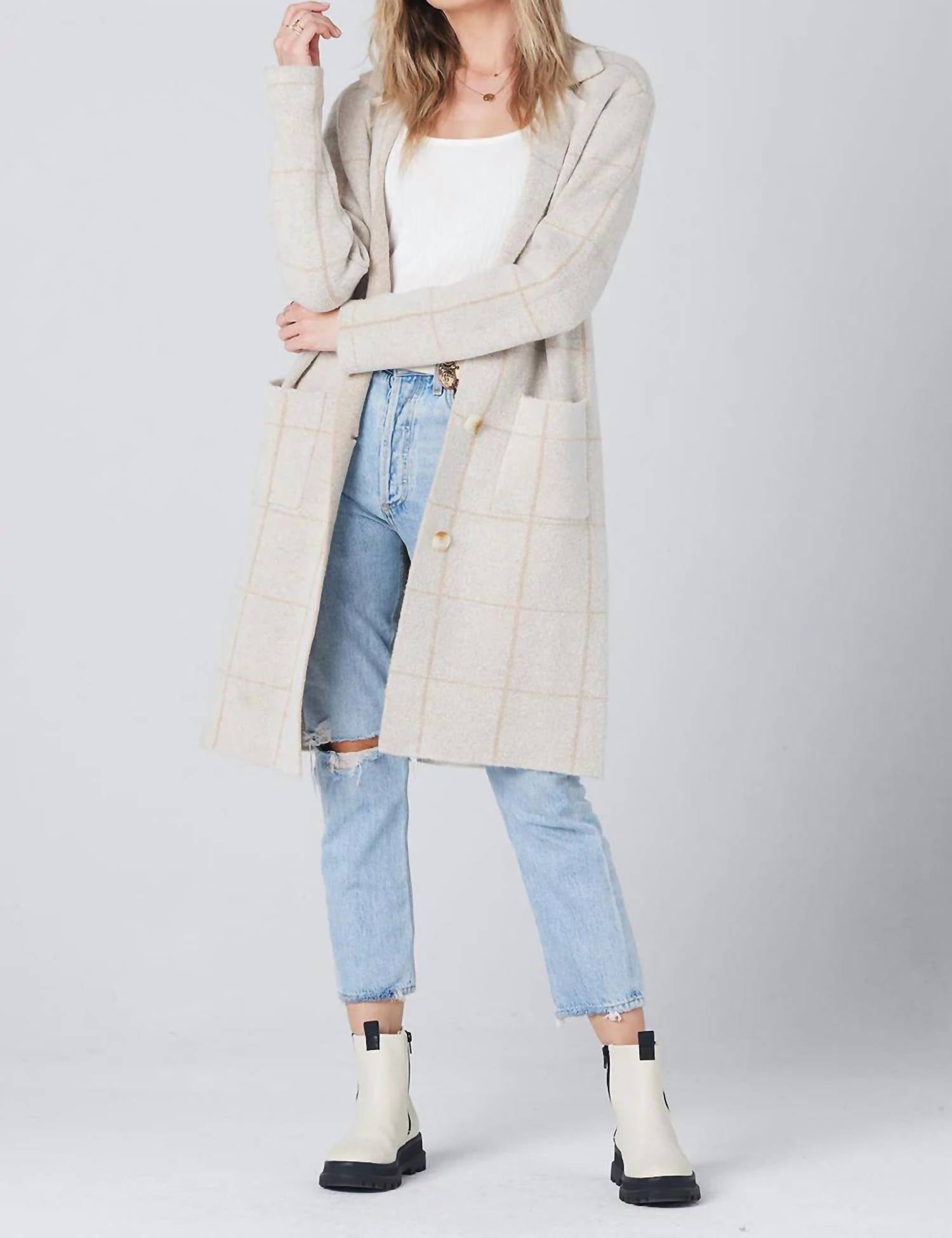 Lorelei Sweater Cardigan In Natural