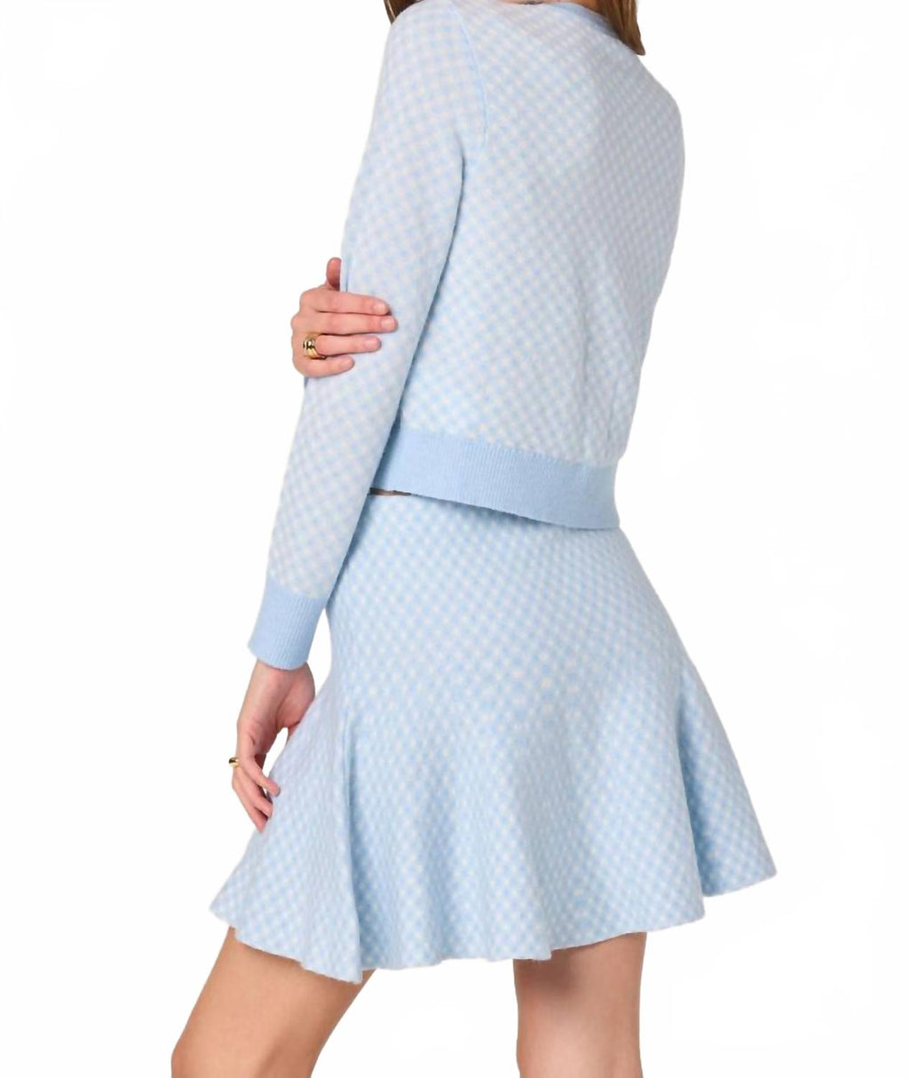 Marian Cardigan In Blue Plaid