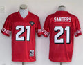 Men's San Francisco 49ers Deion Sanders Mitchell & Ness Scarlet Legacy Replica Jersey1