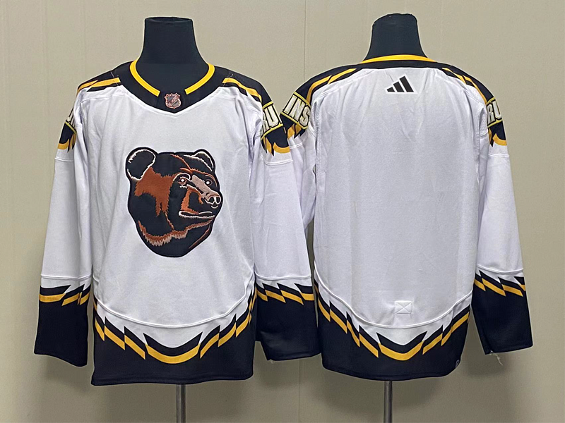 Men's Boston Bruins White Player Blank jersey