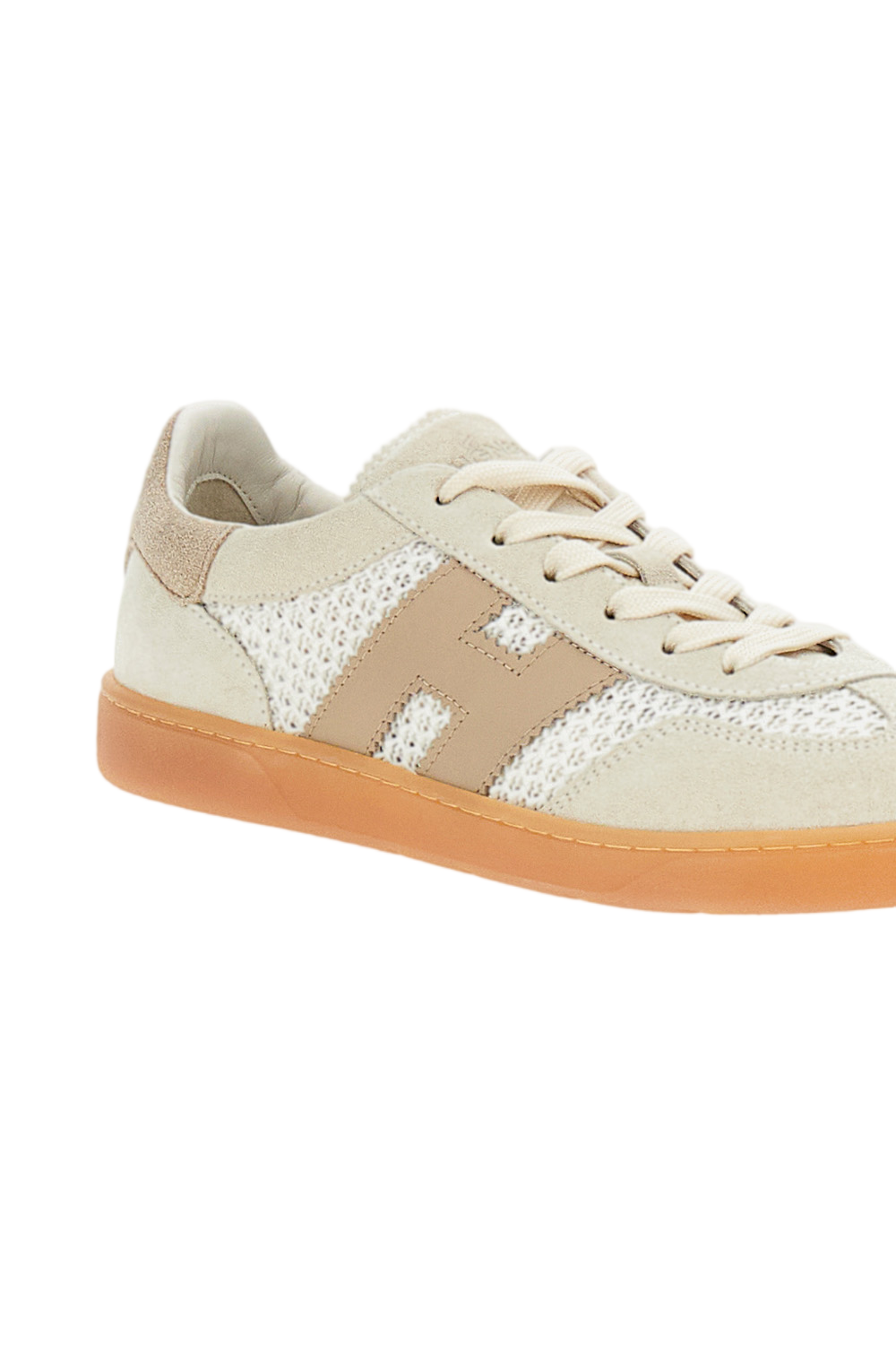 Beige Hogan Cool Allacciato Crochet Sneakers