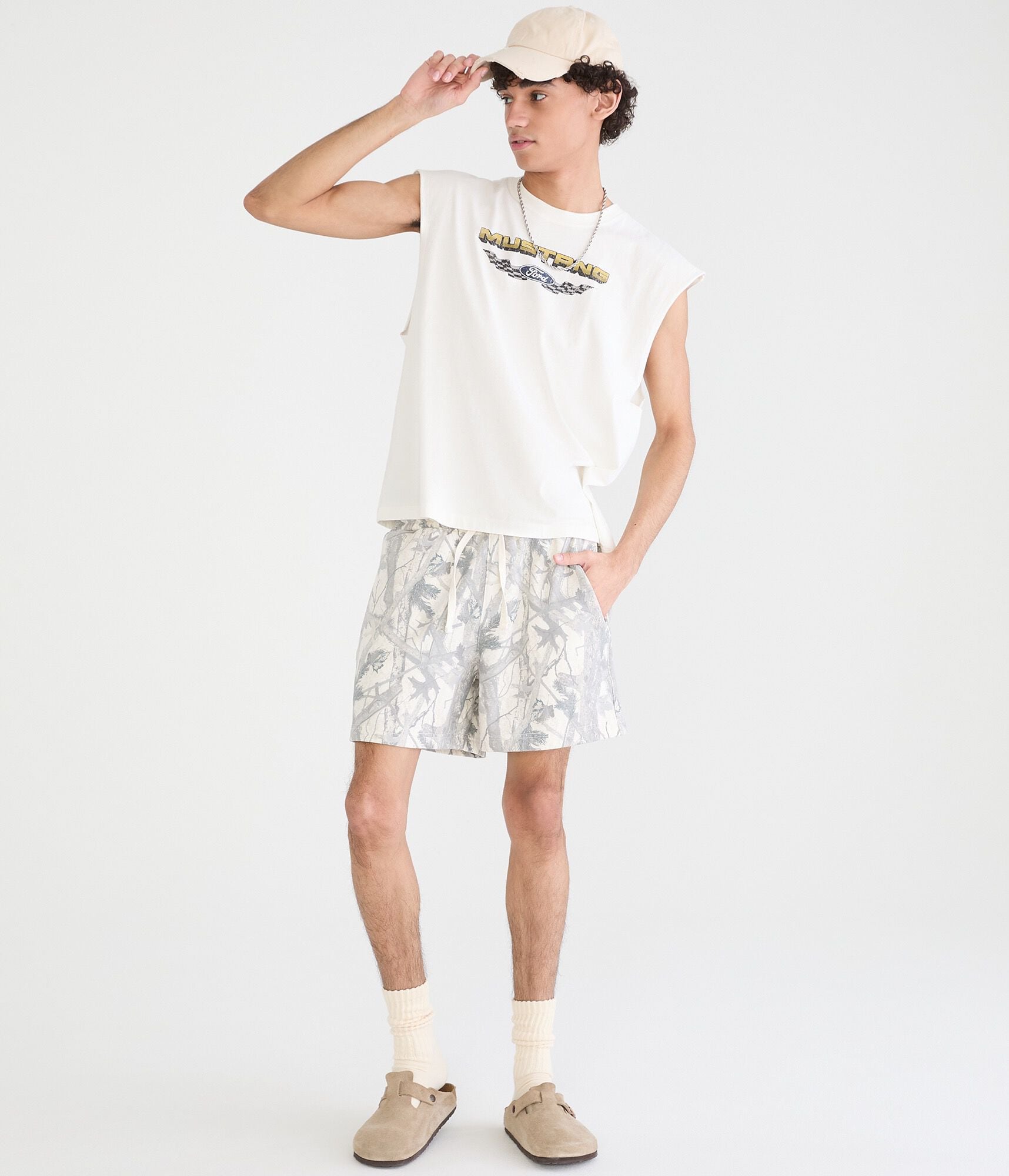 Aeropostale Cloud Soft Forest Camo Fleece Shorts