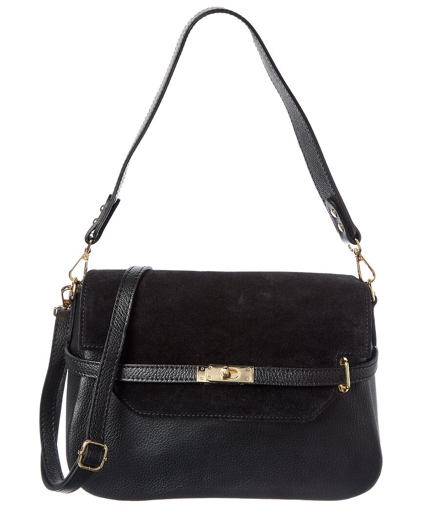 Isabella Rossetti Greta Suede & Leather Handbag