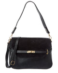 Isabella Rossetti Greta Suede & Leather Handbag