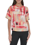 DKNY Crew Neck Print Top