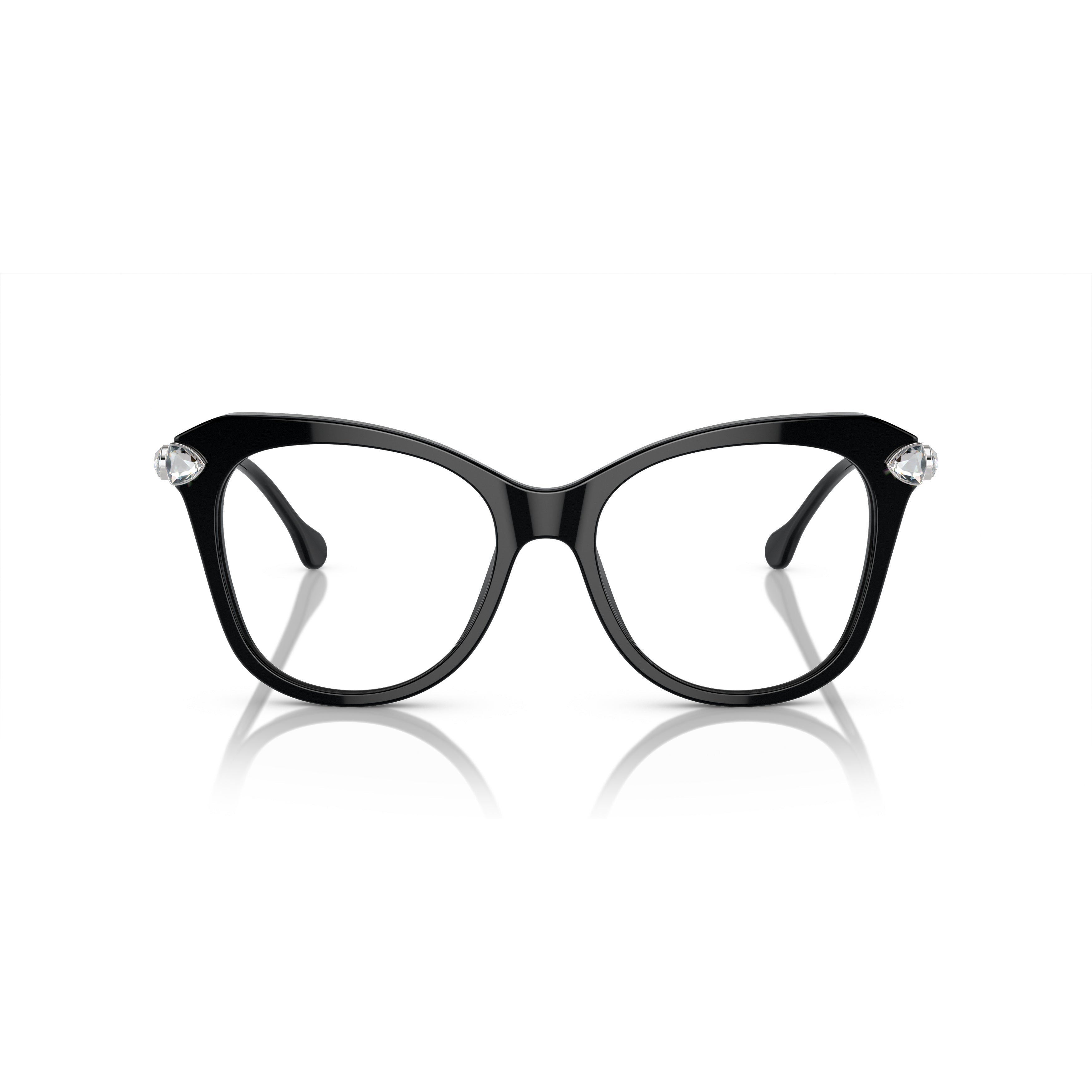 0Sk2012 Oversized Cat-Eye Eyeglasses with Crystal Embellishments