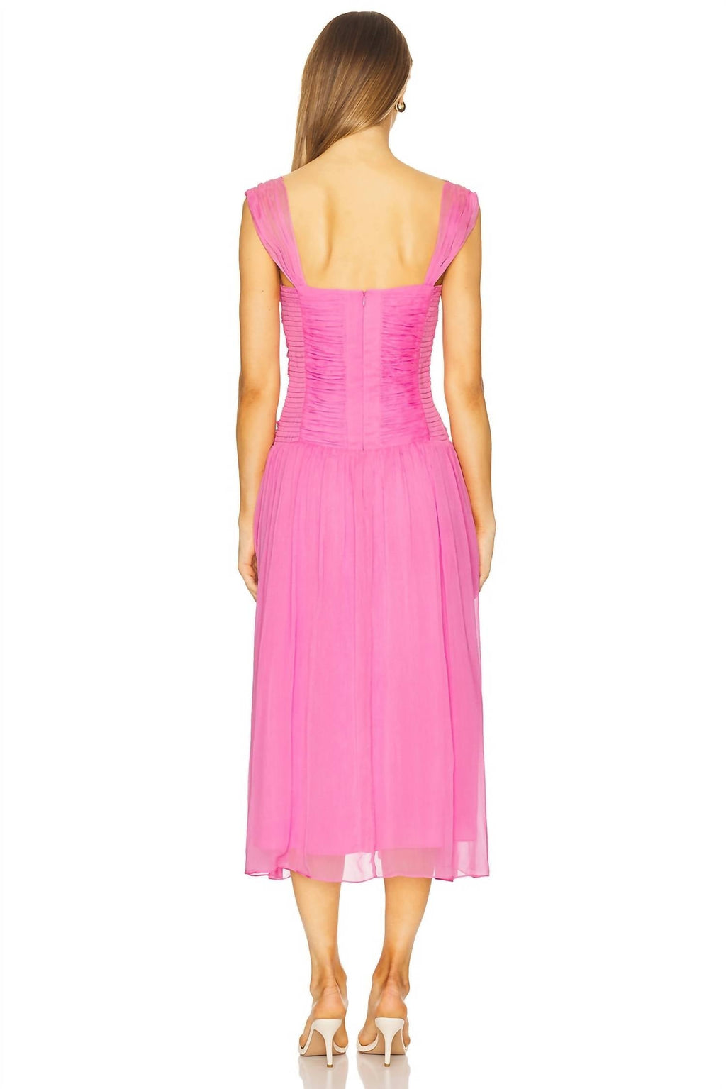 Women's Reine Drop Waist Midi Dress In Cosmopolitan
