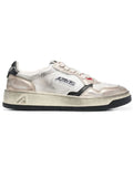 Autry Sup Vint Low Wom Sneakers In Calf Leather Wht/Gold For Women Avlw Ms09 Wht/Gold