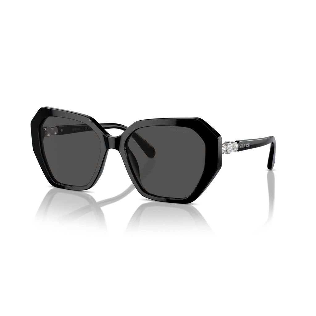 0Sk6017 Oversized Geometric Sunglasses with Crystal Accents