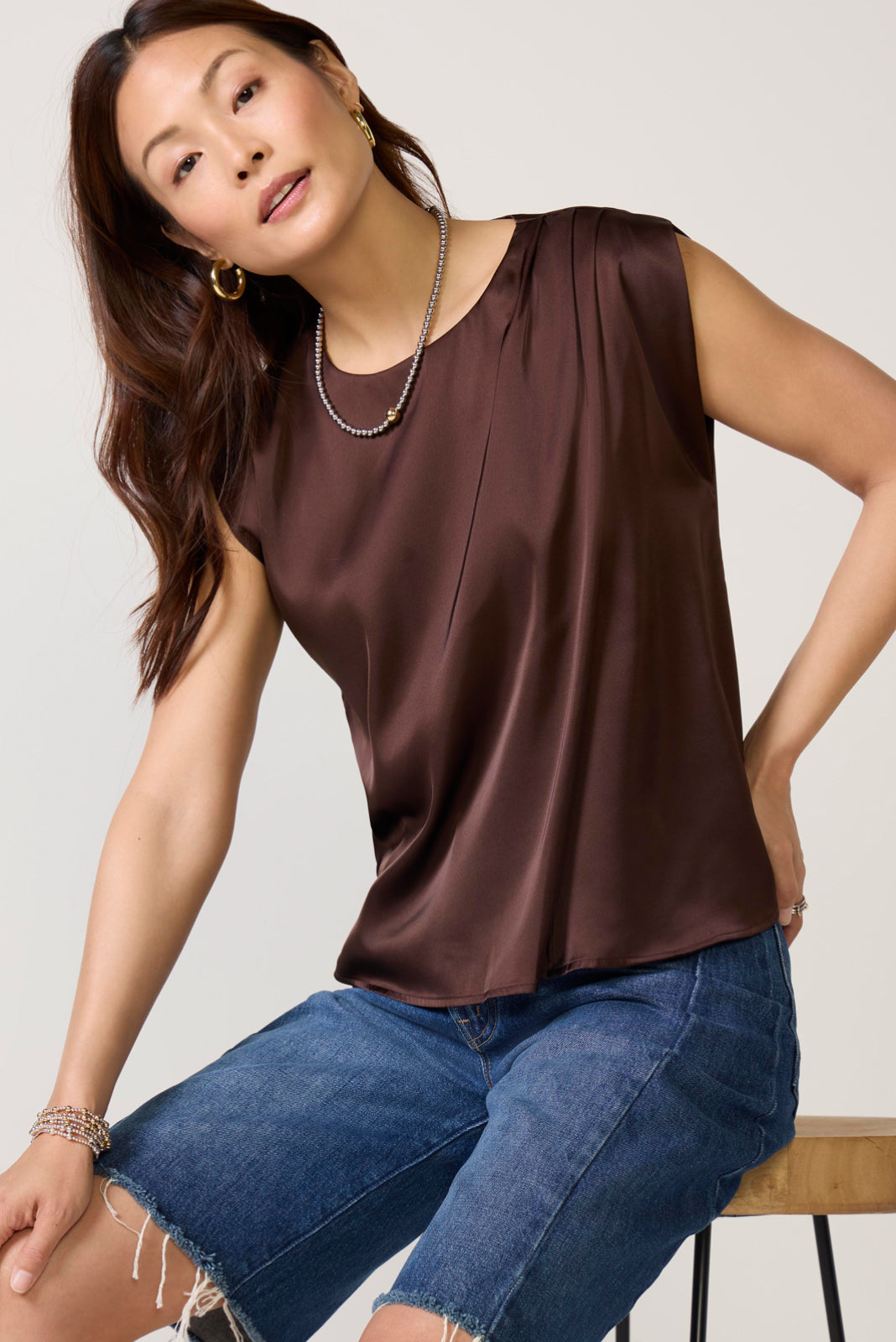 Women's Preston Pleated Top