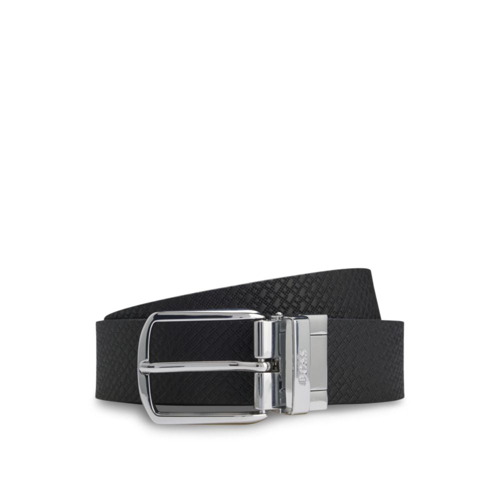 Reversible belt in Italian leather