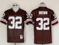 Men's Cleveland Browns Jim Brown Mitchell & Ness Brown Legacy Replica Player Jersey1