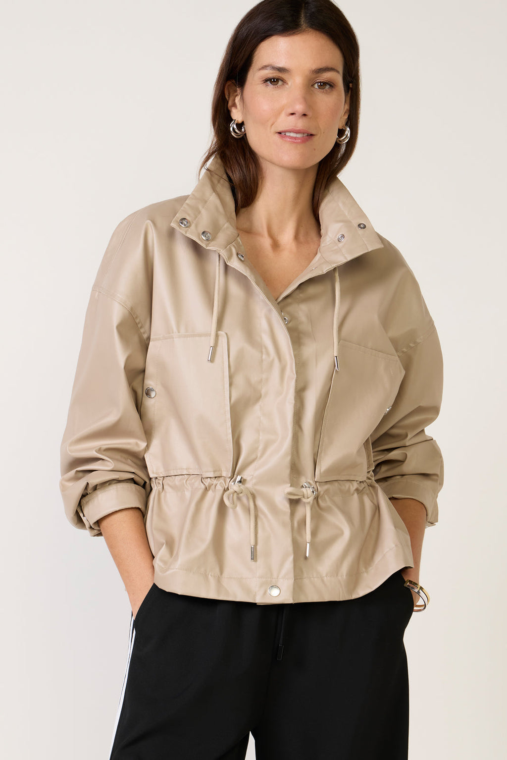 Women's Faux Leather Bomber Jacket