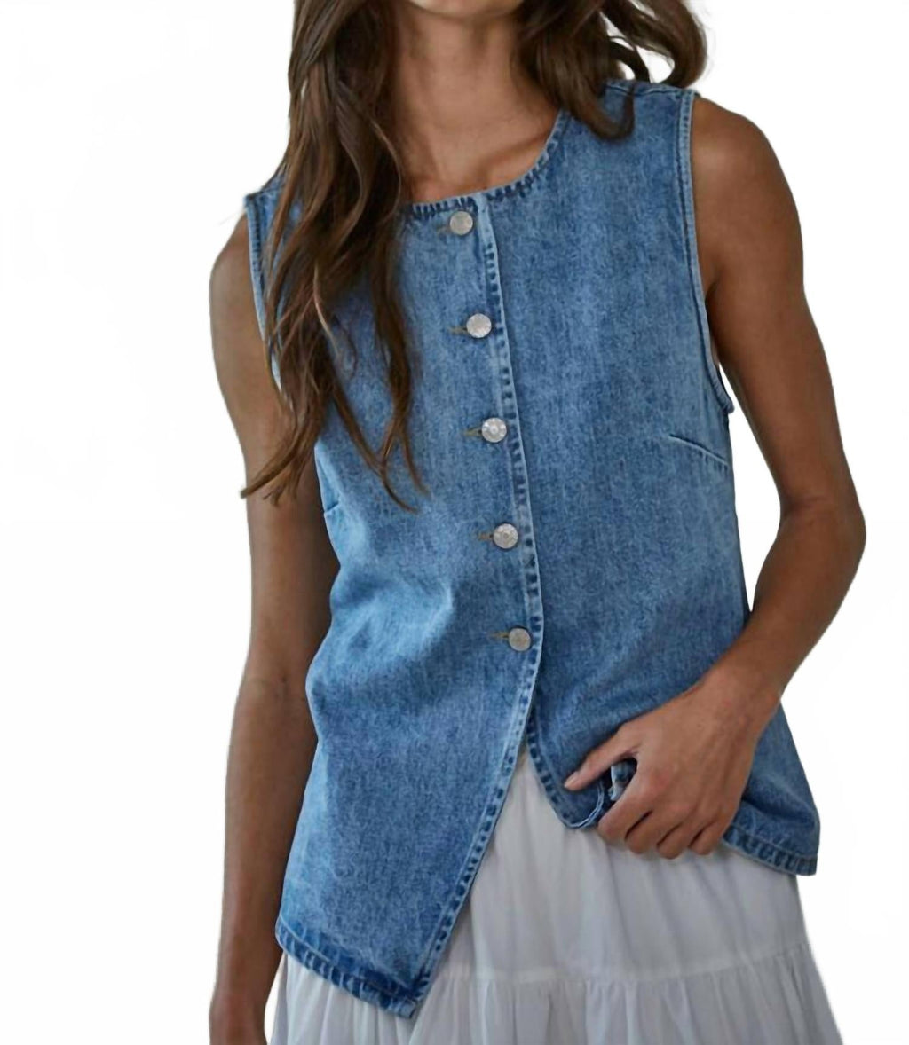 Stella Vest In Denim