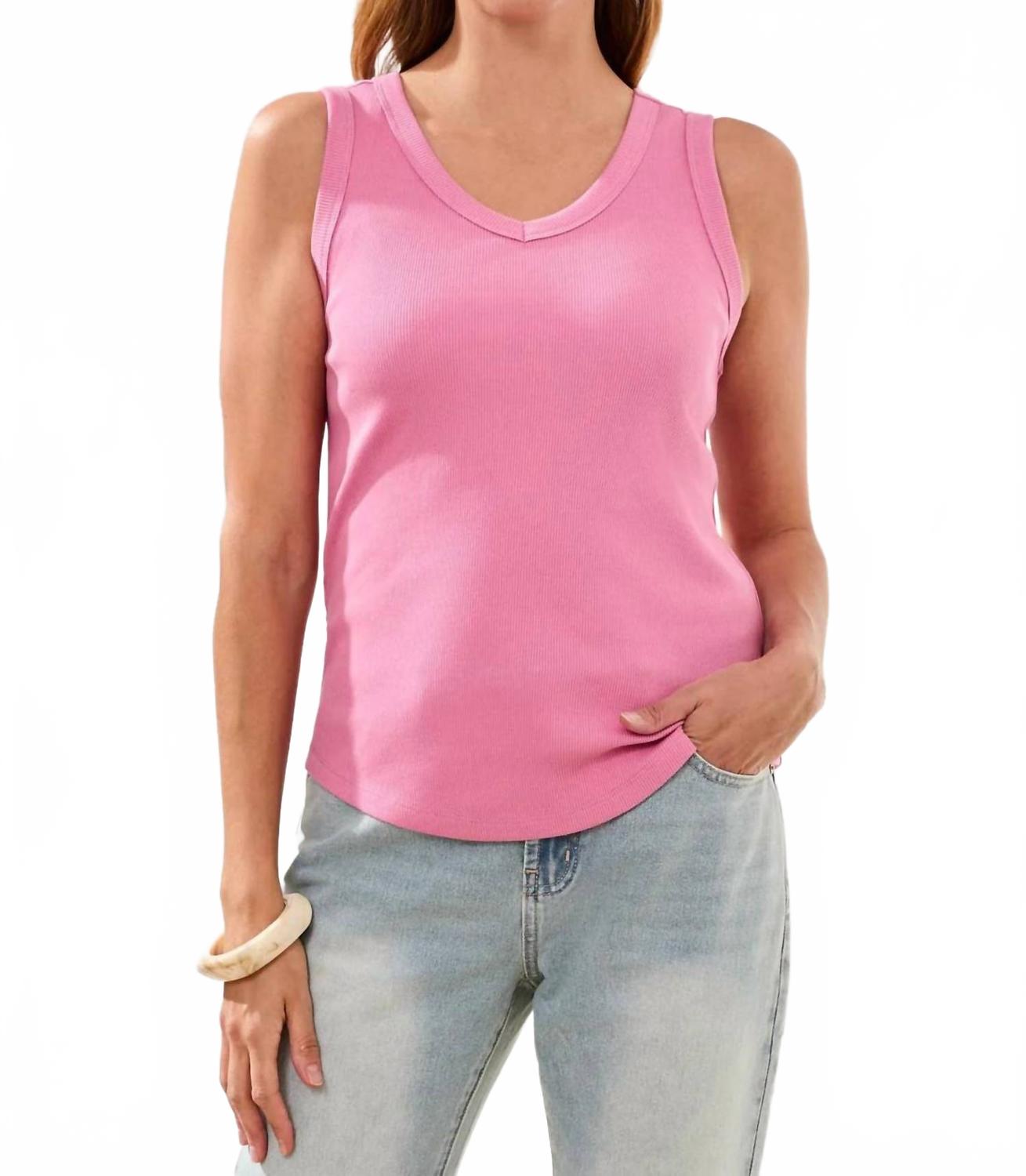 Wear Two Ways Reversible Tank Top In Pink