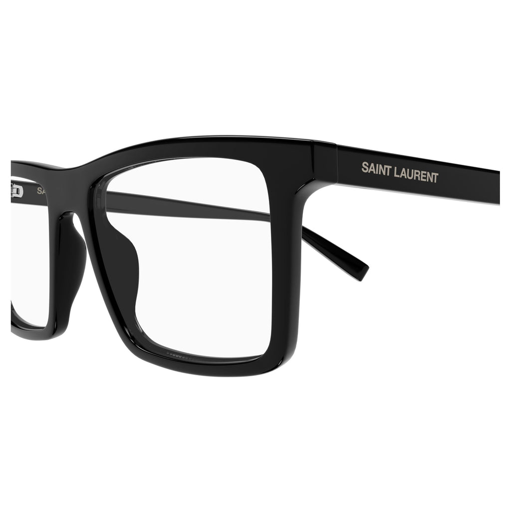 Rectangular Black Frame Sunglasses With Glossy Finish