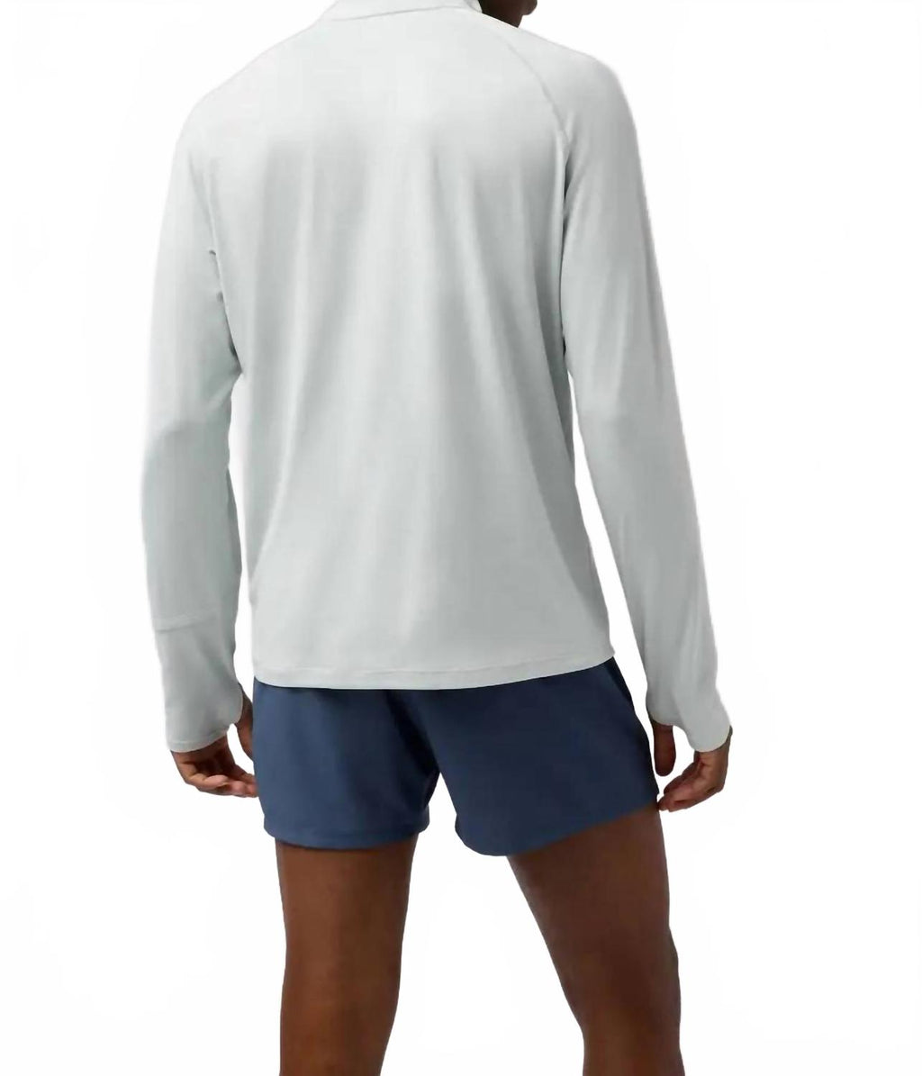 Dash 1/4 Zip 3.0 Long Sleeve Top In Smoke