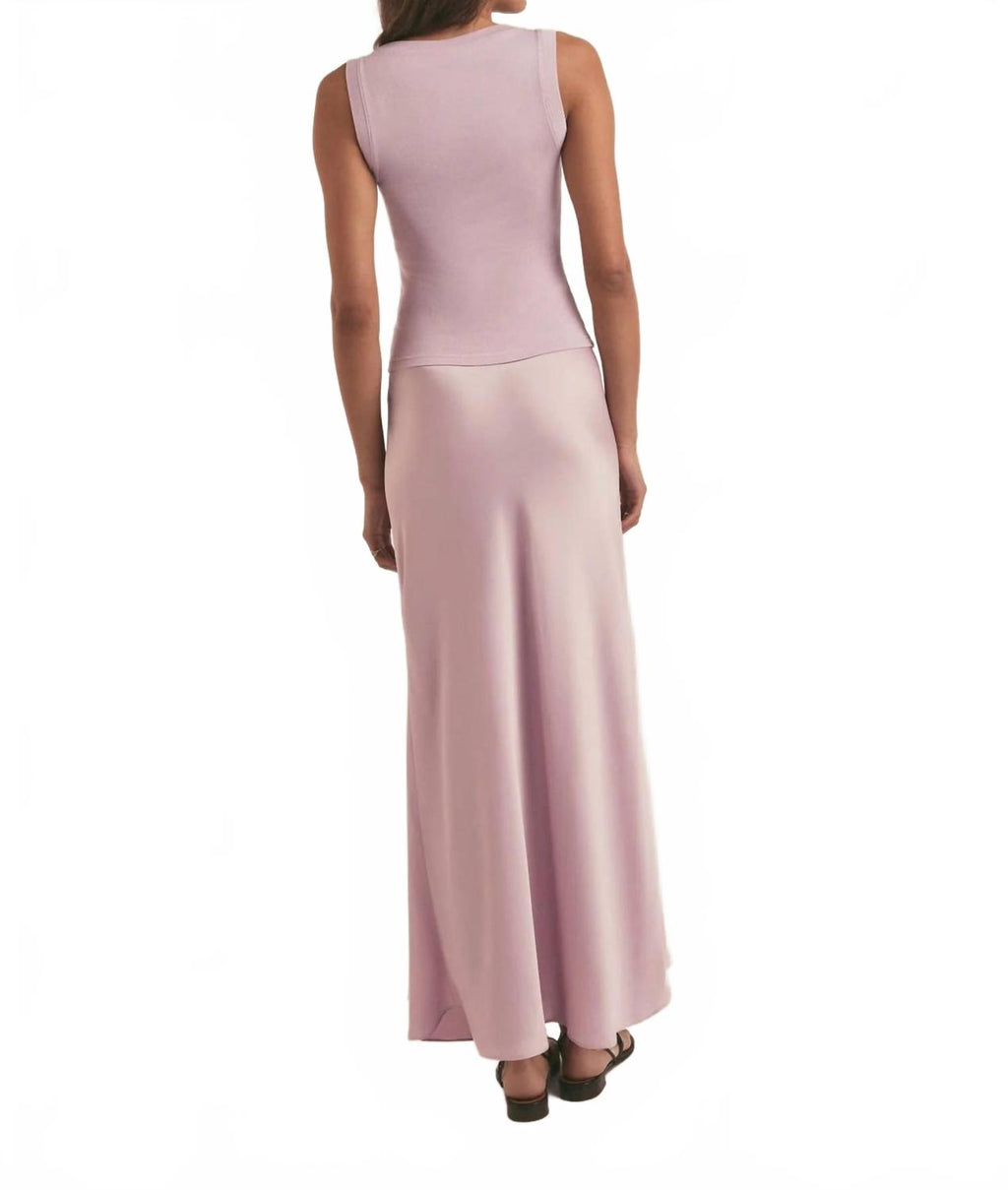 Ribbed Tank Top In Pink