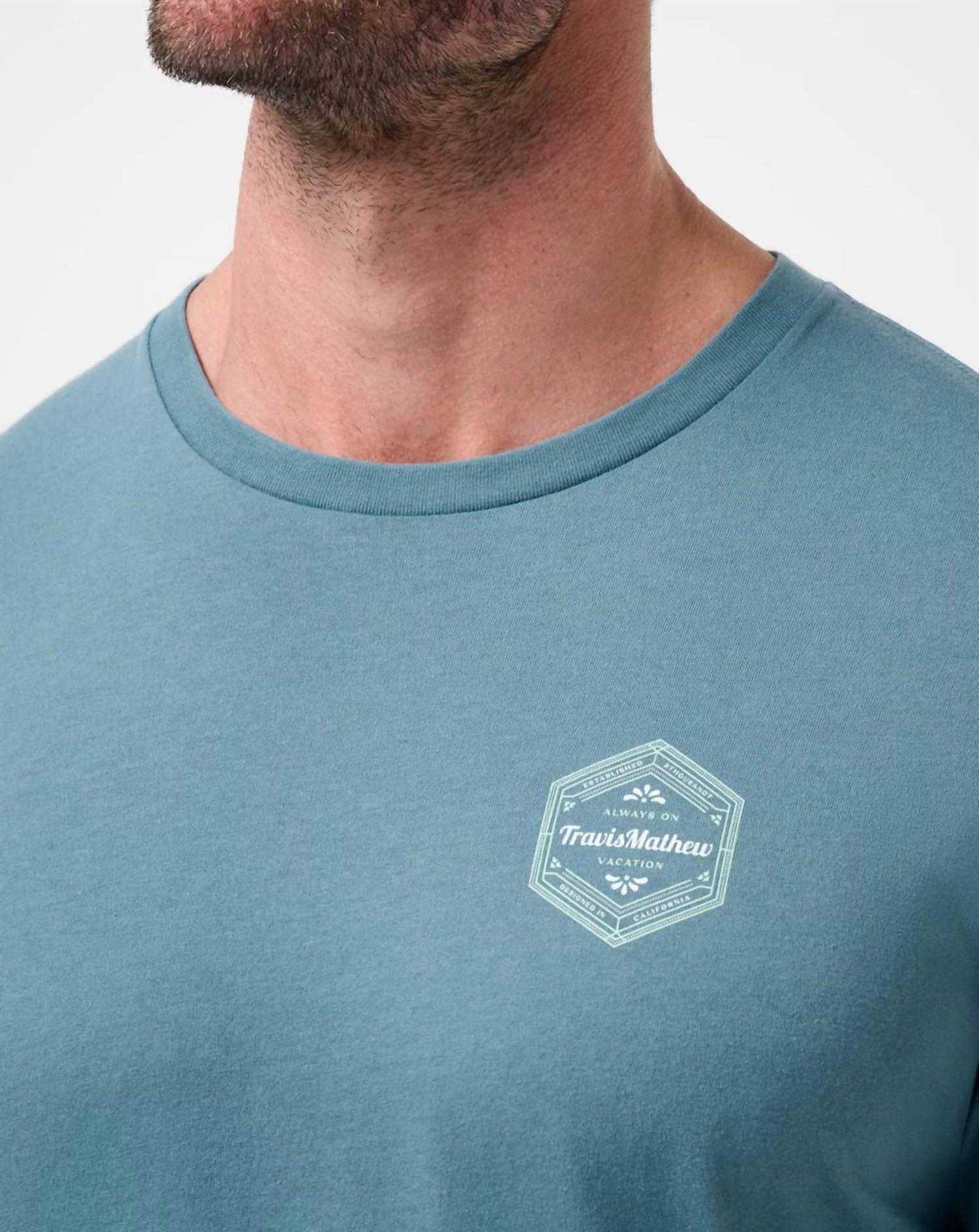 Maximum Stay Short Sleeve Tee In Captains Blue