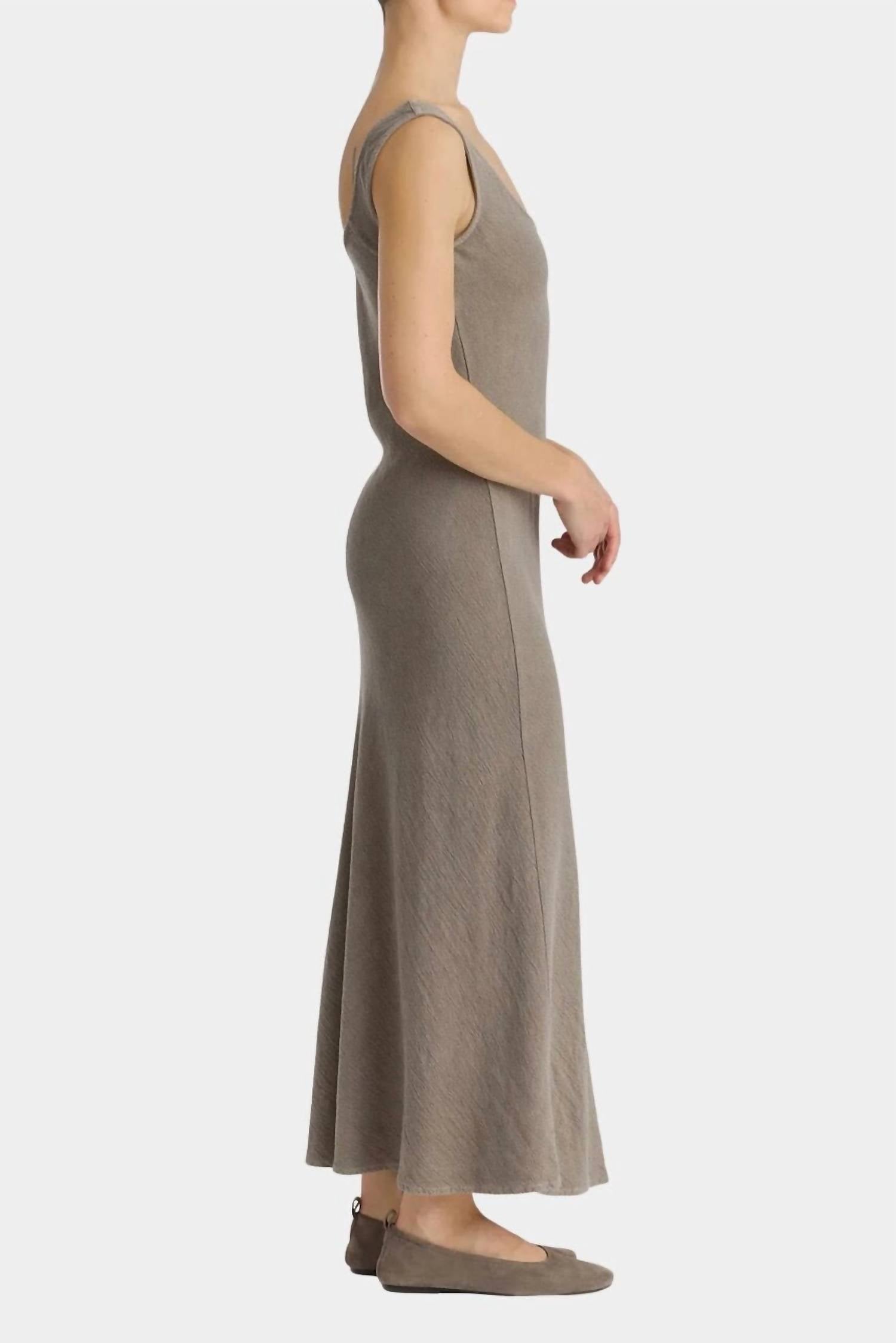 Tank Maxi Dress In Dark Stone