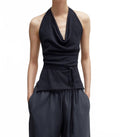 Merino Wool Tie Top In Anthracite