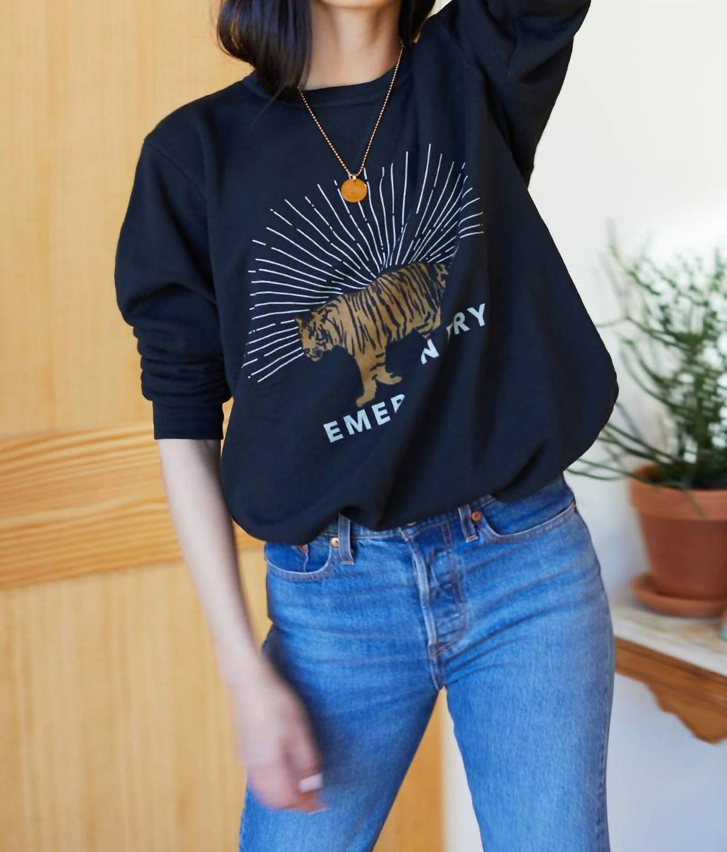 Tiger Sweatshirt In Black