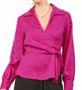 Fireside Long Sleeve Top In Fuchsia