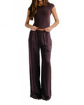 Lexi Lower Rise Relaxed Pull On Pant In Oak Tree