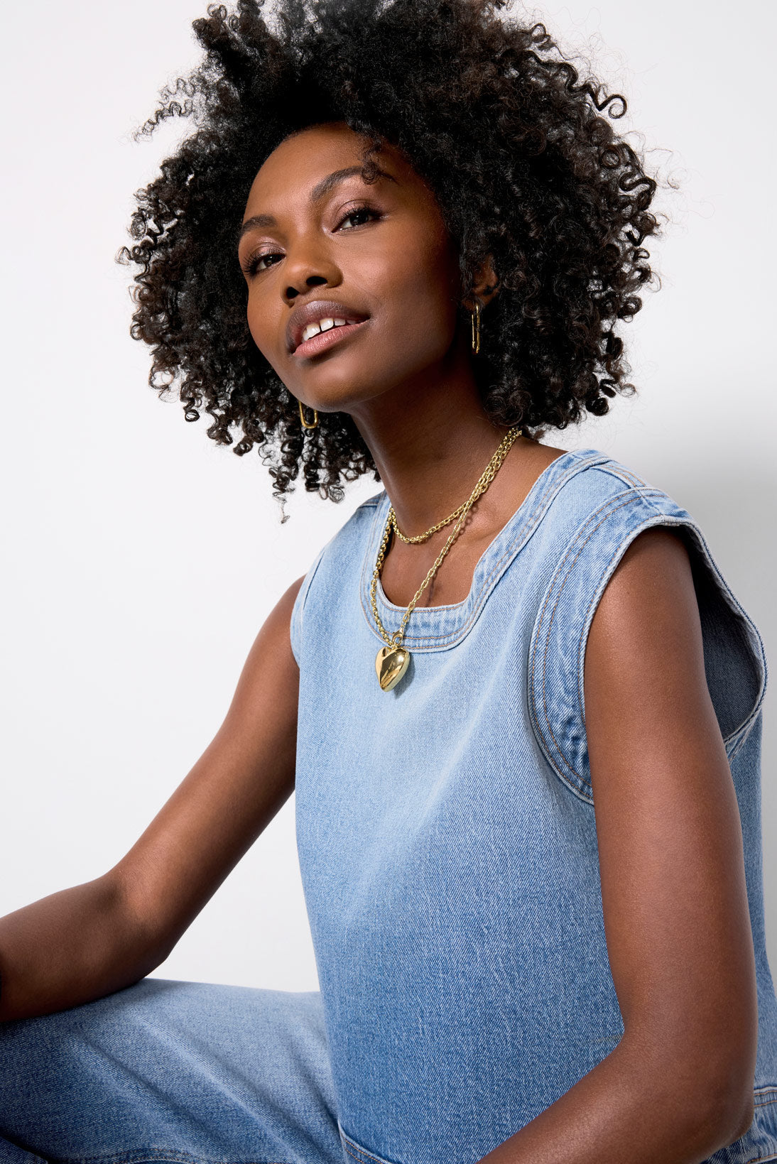 Women's Lainey Denim Shell Top