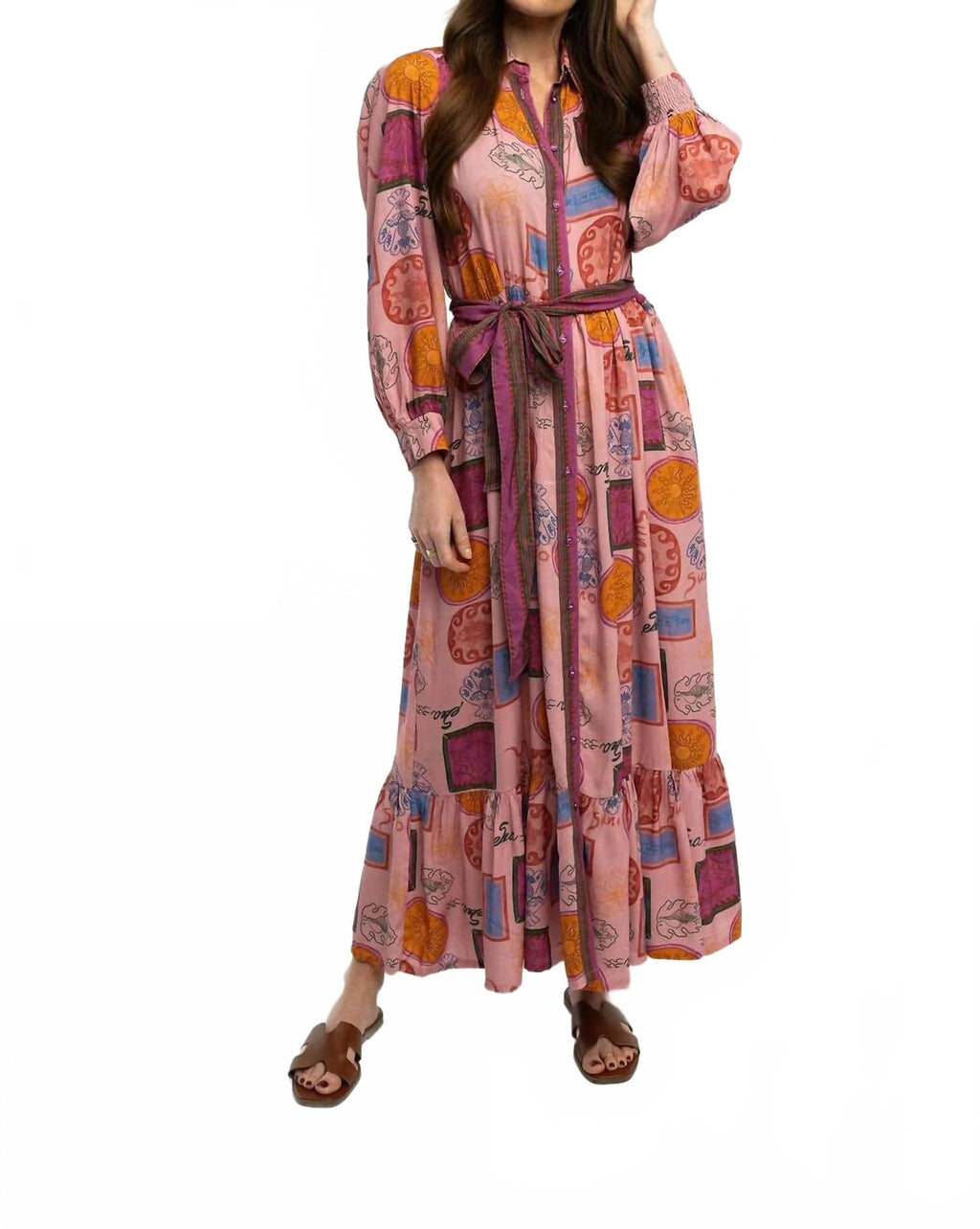Dakota Maxi Dress In Salmon Rose