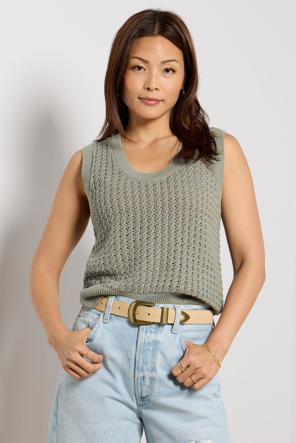 Women's Ferns Open Knit Tank Top