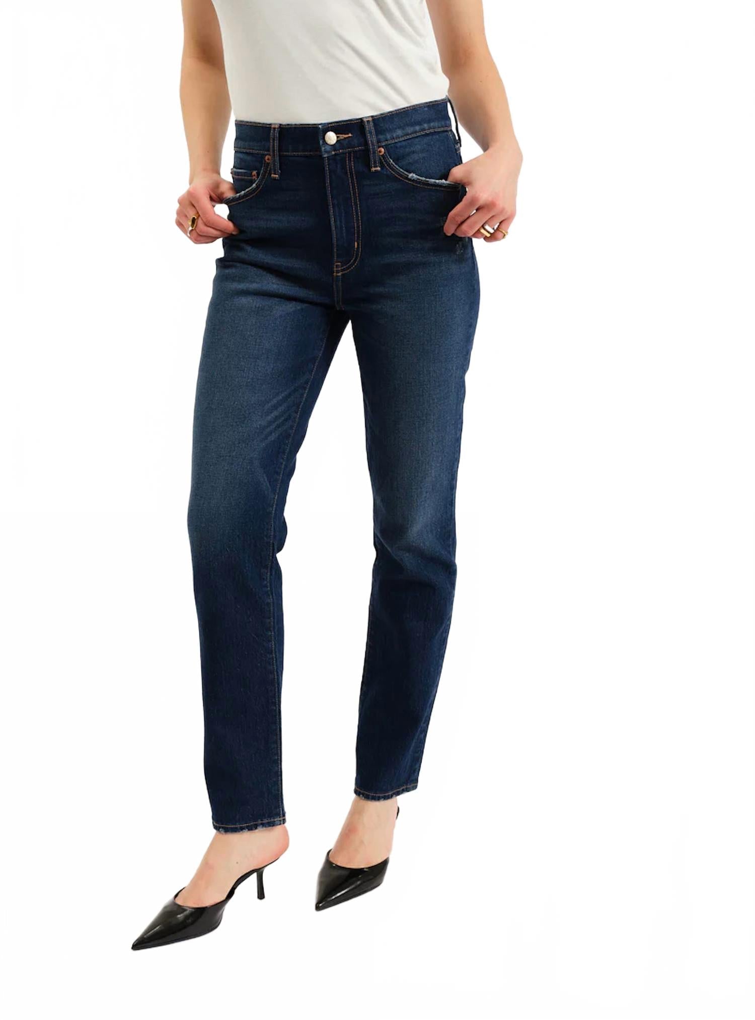 Smarty Pants High Rise Slim Straight Jeans In Vintage Ink