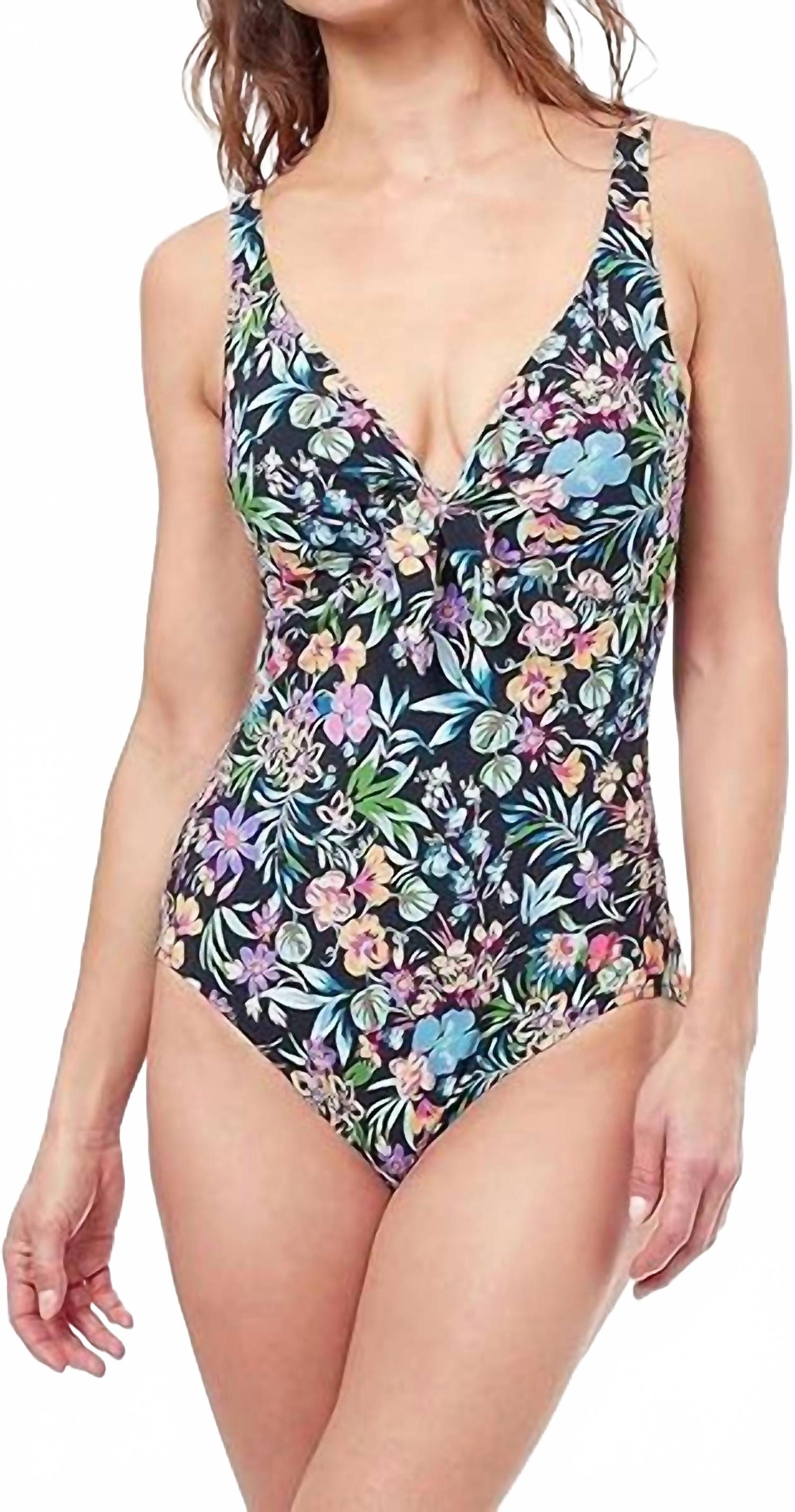 Flora V-Neck One Piece In Floral