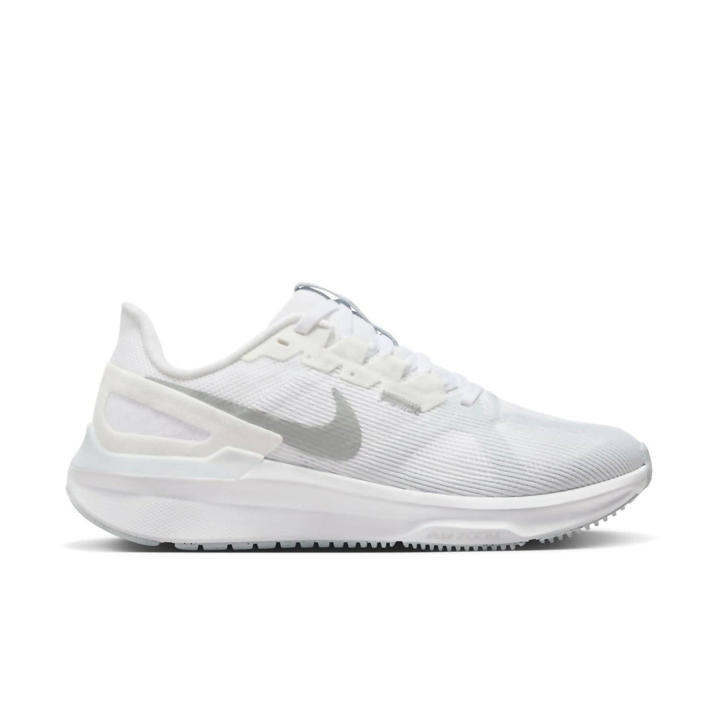 Women's Structure 25 Staility Running Shoes In White/metallic Silver