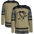 Men's Pittsburgh Penguins Camo Military Appreciation Team Authentic Practice Blank jersey