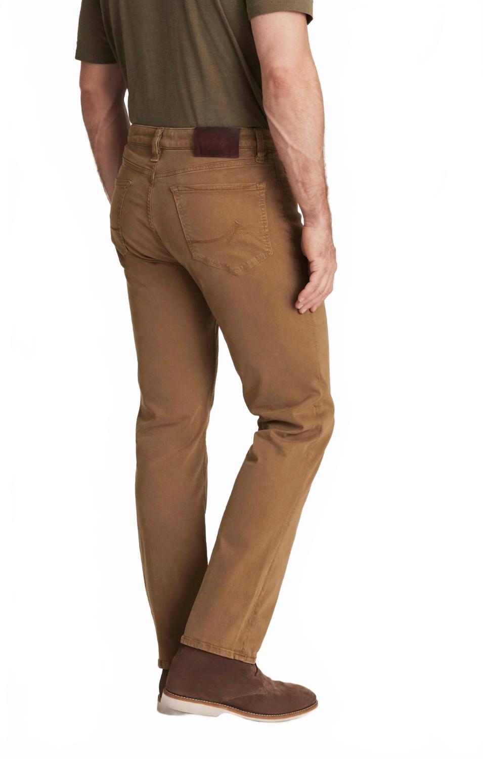 Charisma Relaxed Straight Leg Pants In Brown Twill