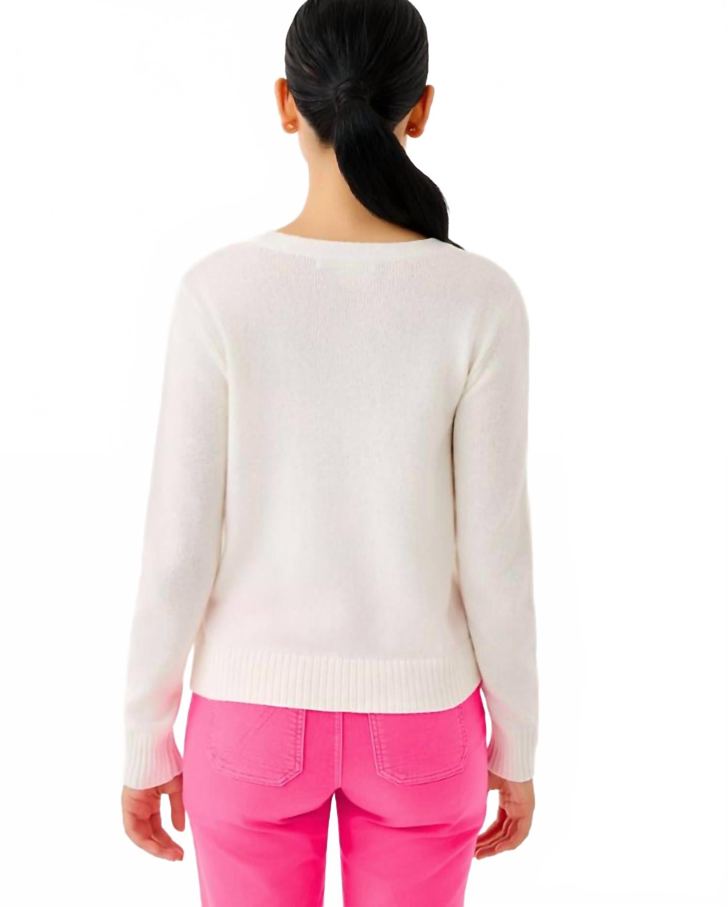 Tippery Cardigan In Coconut Valentines Day