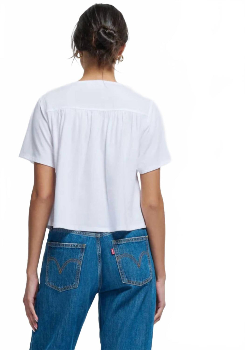 Robin Tie Front Top In White