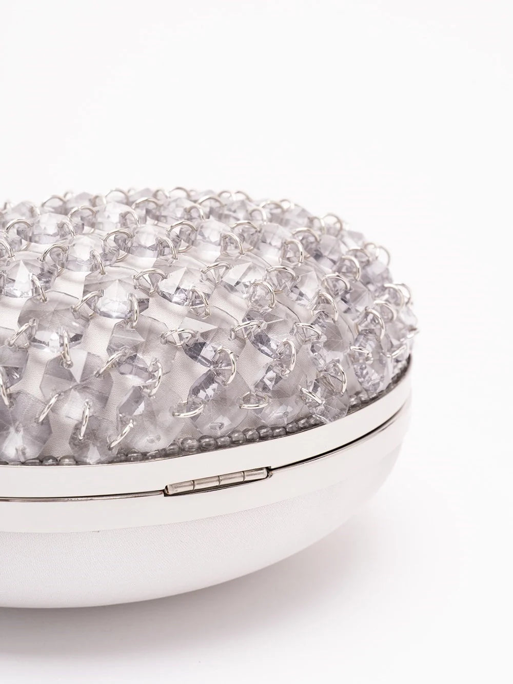 Self-Portrait Women Oval Crystal Chain Clutch Bag