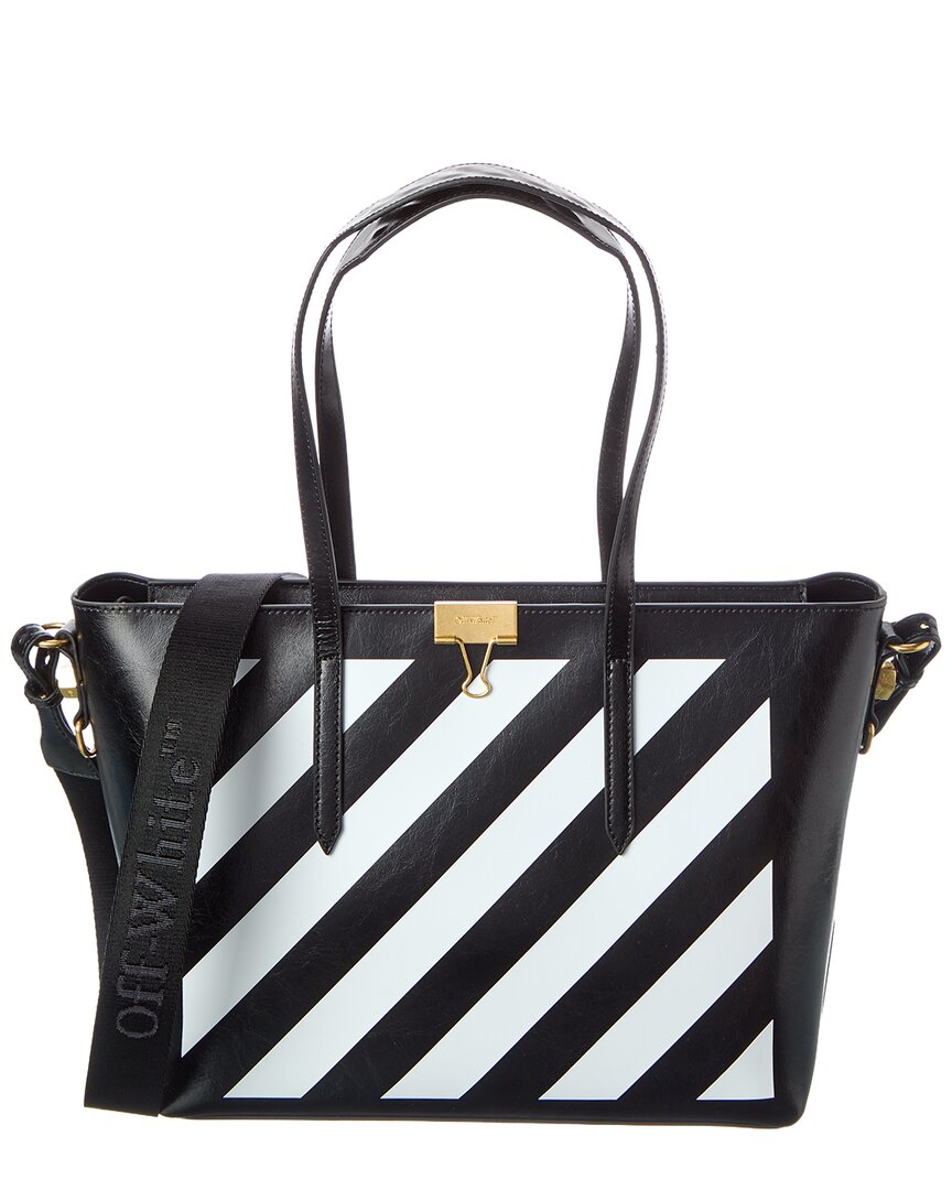 Off-White Diagonal Leather Tote