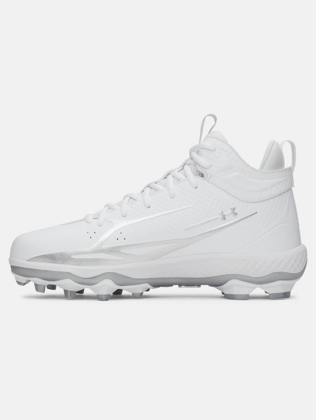 Men's Spotlight Mid Athletic Shoes In White & Silver