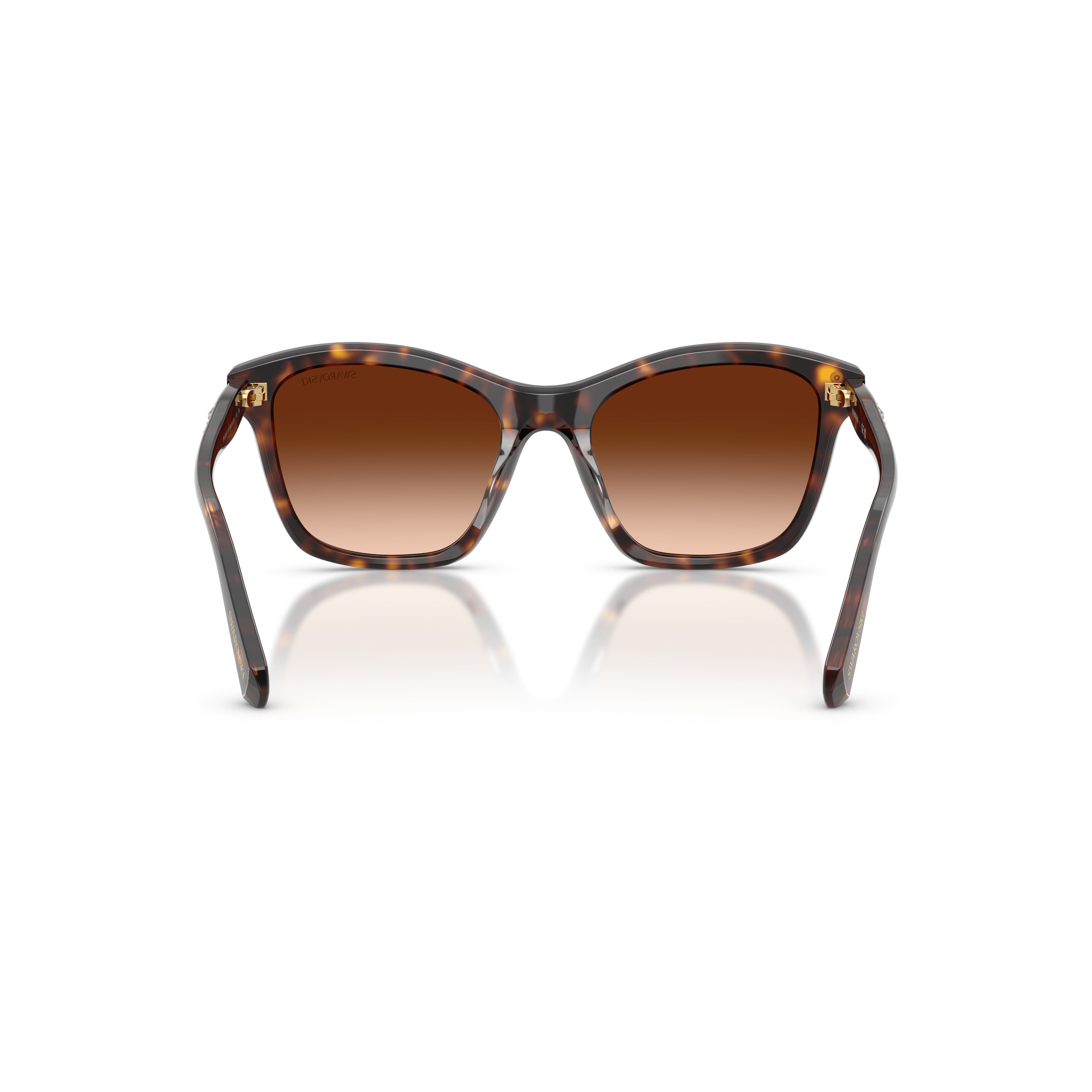 0Sk6063 Square Frame Tortoiseshell Sunglasses with Crystal Embellishments