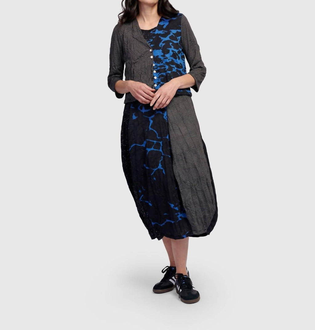 Capricorn Crop Cardigan In Blue