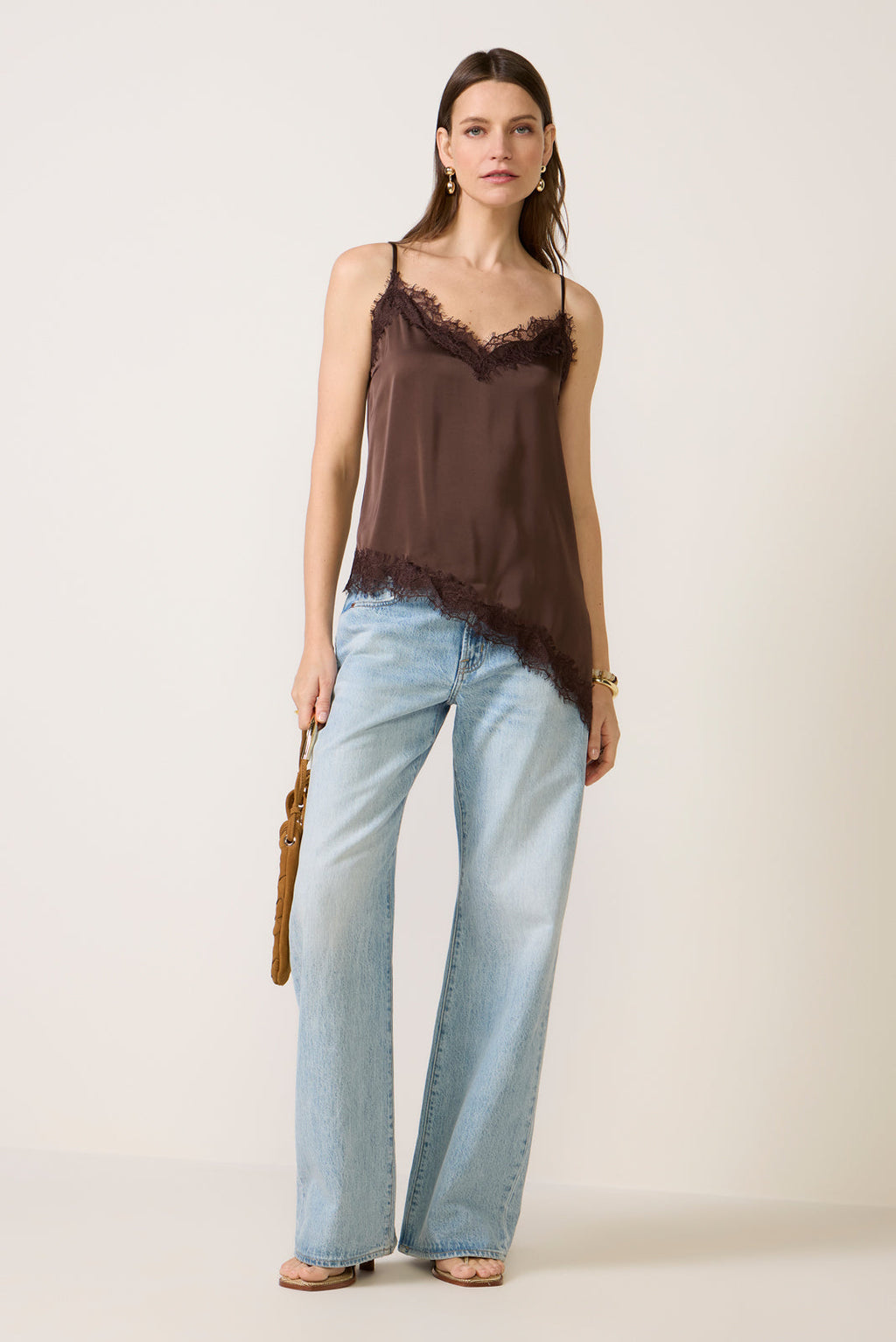Women's Dawn Asymmetrical Lace Cami Top