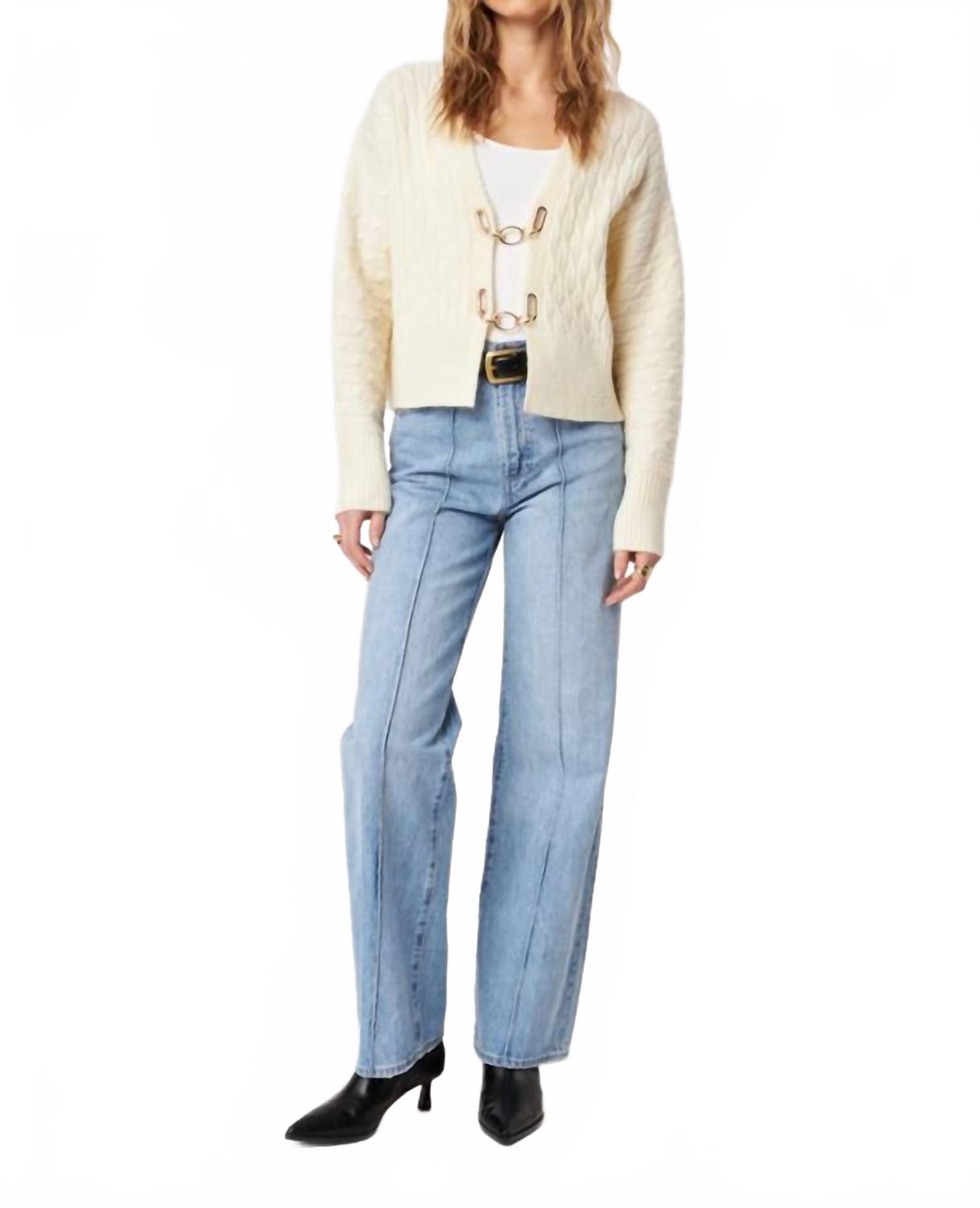 Emile Cardigan Top In Alabaster