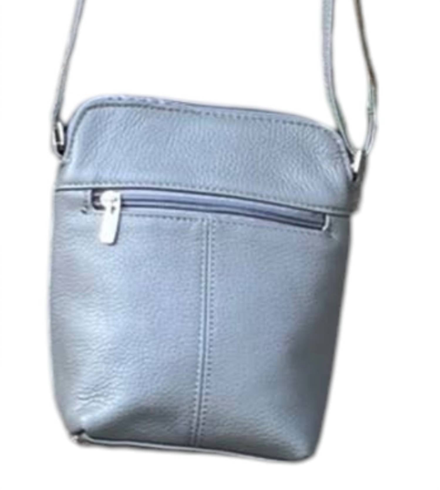Women's Leather Mini Shoulder Bag In Gray