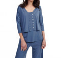 Essential Crop Cardigan In Blue