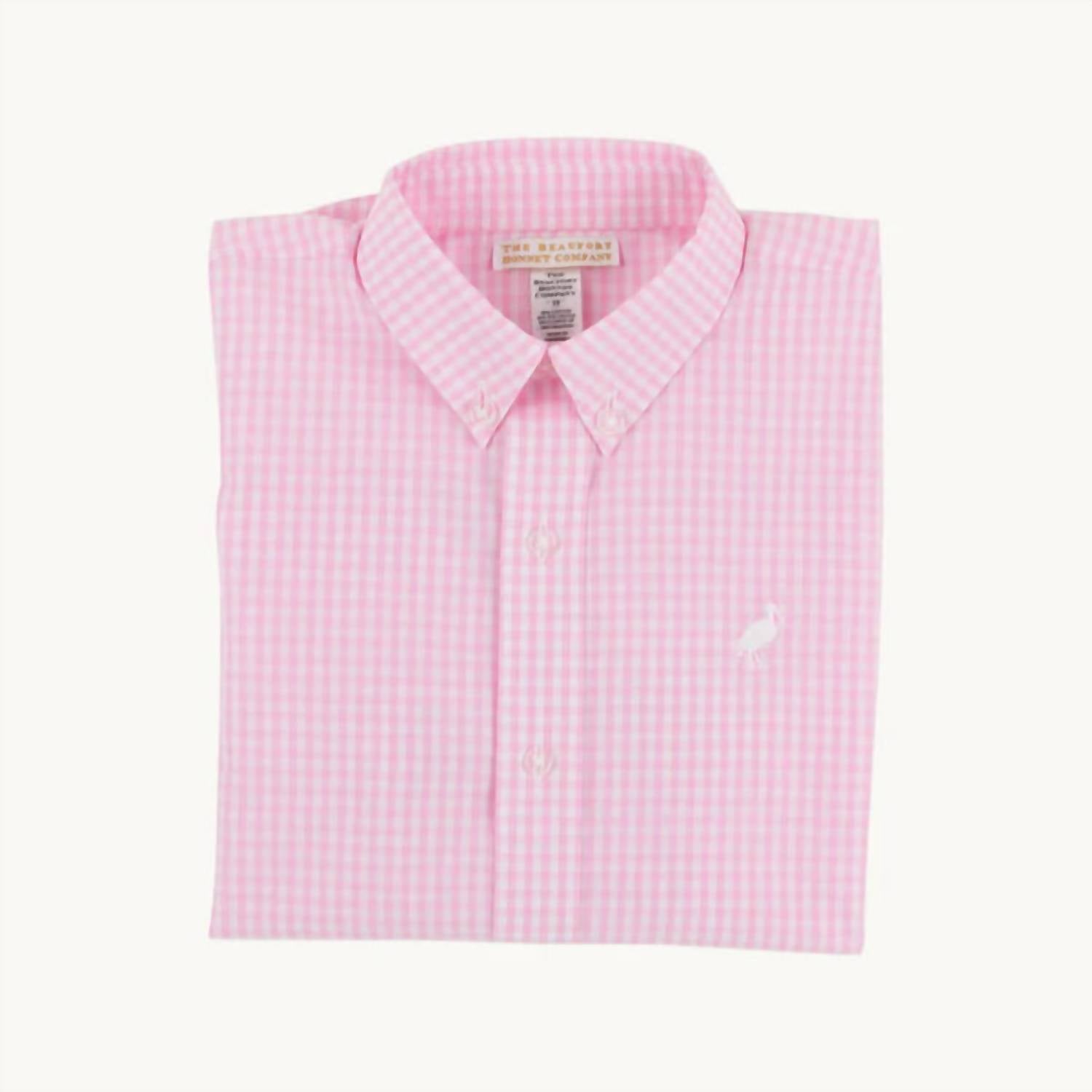 Dean's List Dress Shirt In Pink Greenbrier Gingham