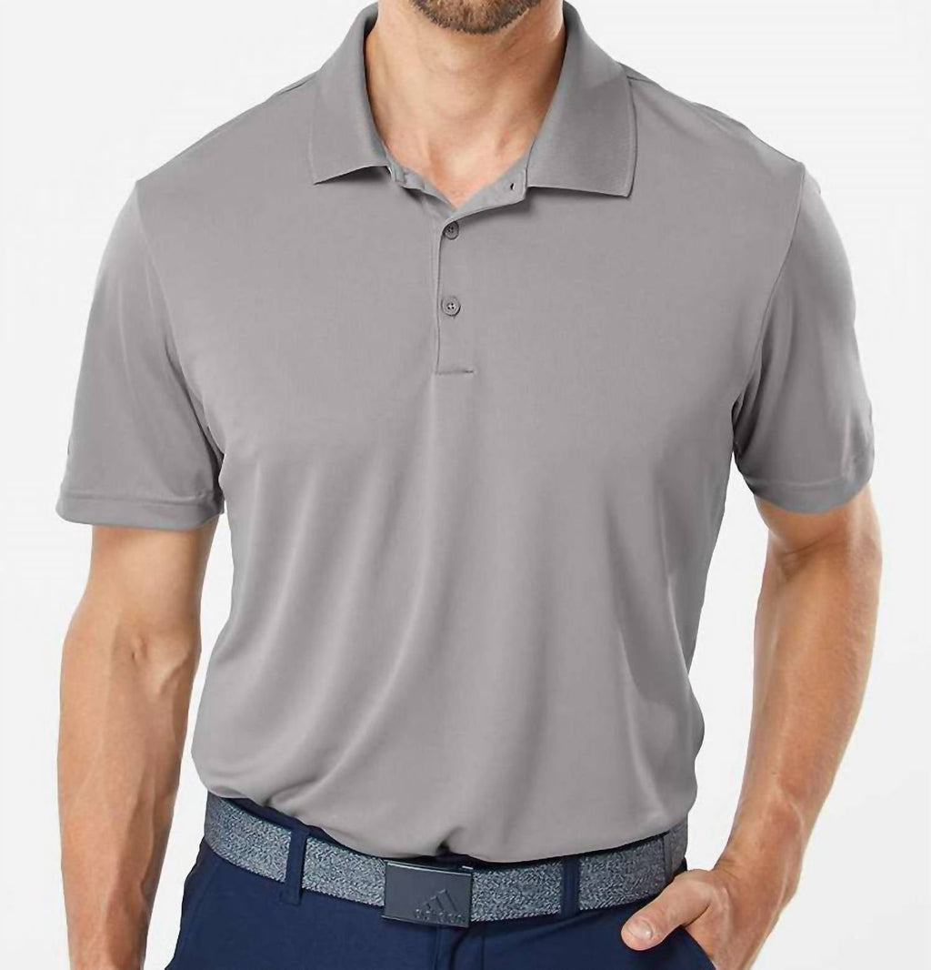 Men's Performance Sport Polo In Grey