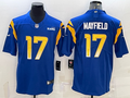 Men's Los Angeles Rams Baker Mayfield #17 Blue Game Jersey1